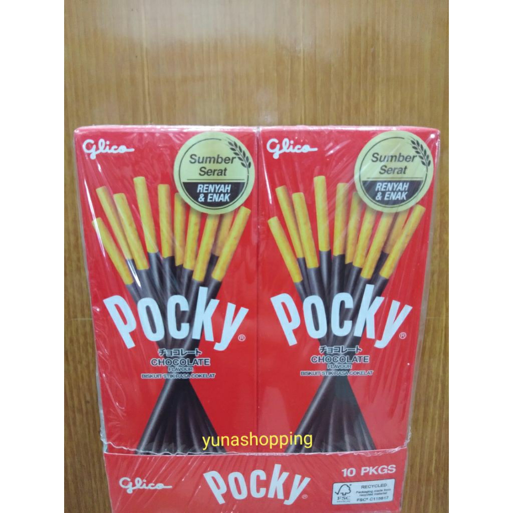 

Pocky biskuit stik coklat 1 pack isi 10 pc @22g