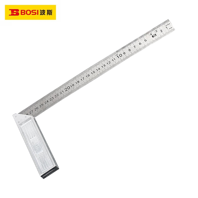

BOSI TOOLS Kombinasi Persegi 2" 300MM BS181730 Penggaris Siku 30cm Fungsi Ganda Garis Lurus Praktis untuk Berbagai Proyek