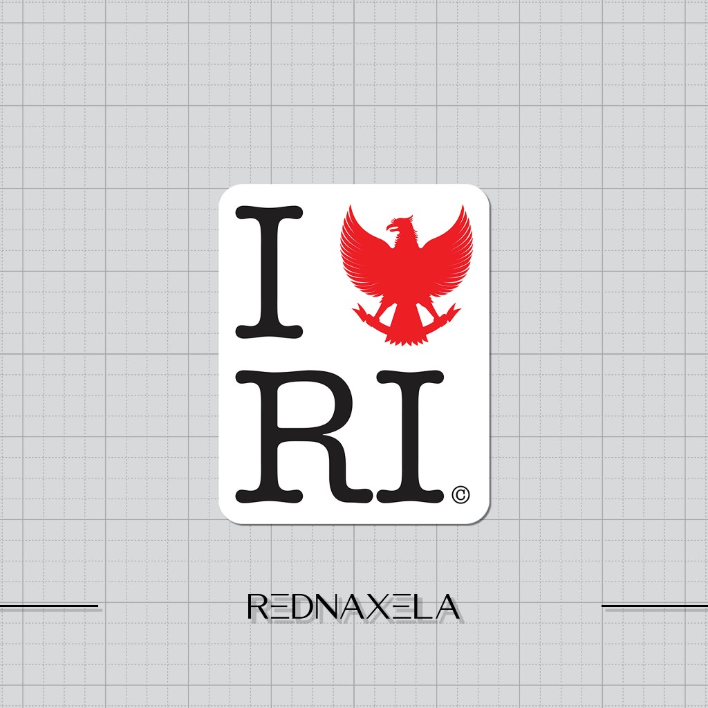 

Stiker Vinyl I Love Republik Indonesia Stiker Laptop Stiker Koper Outdoor High Quality Waterproof Sticker
