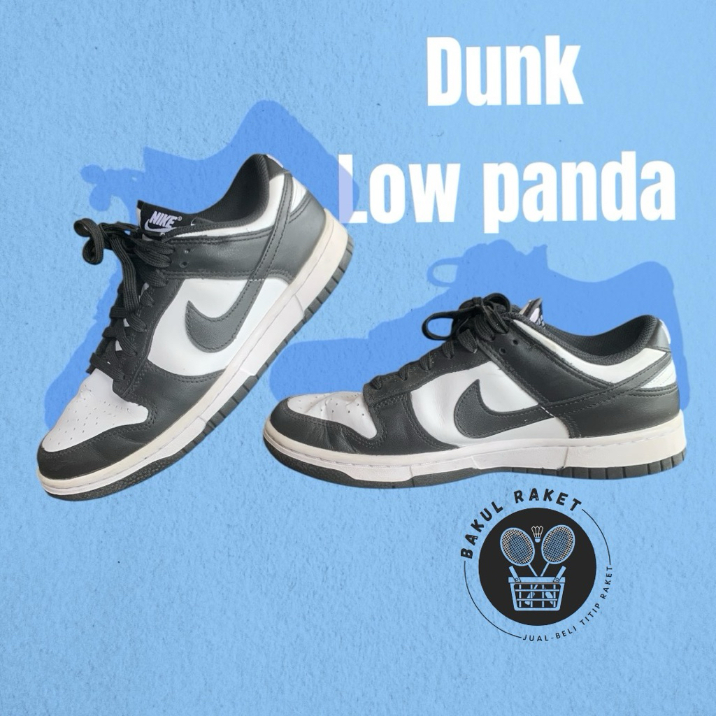 Sepatu Sneakers NIKE Dunk Low Panda Original Preloved Spatu Casual Bekas Low Cut