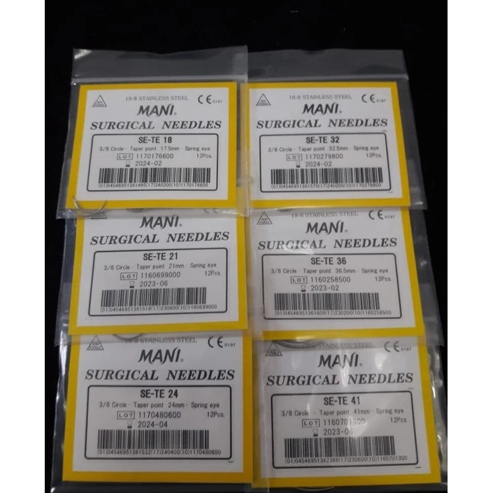 Jarum Hecting Mani SE-TE "OTOT" 3/8 / Jarum Mani SE-TE / Mani Needle SE-TE