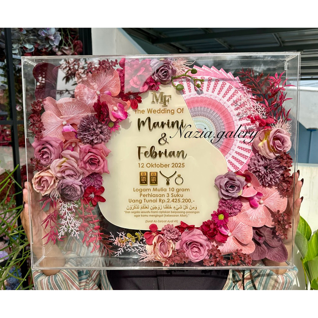 MAHAR AKRILIK JUMBO 40x50 FREE UANG KERTAS 2 SISI