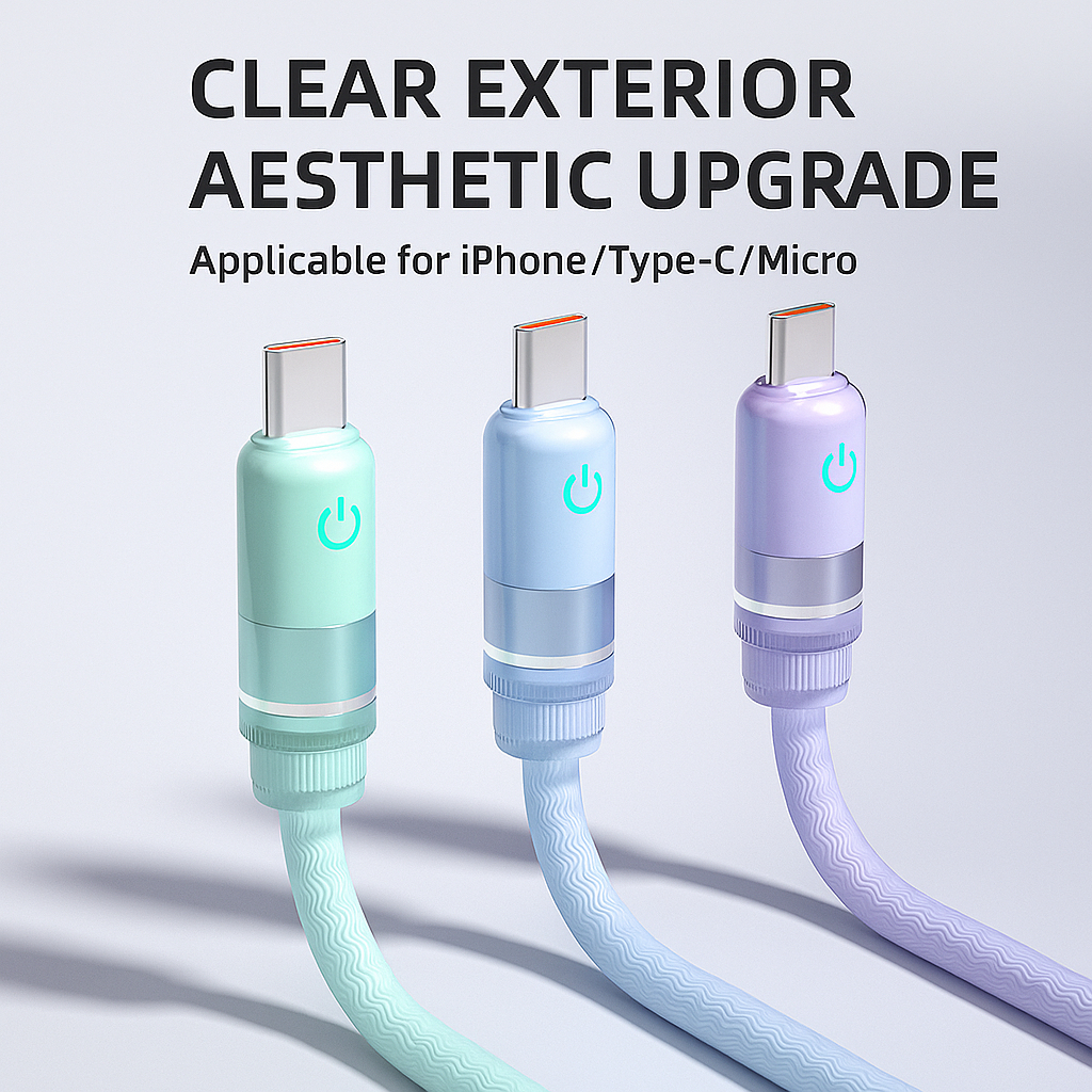 Kabel Data Fast Charging 66W USB Magnetic Charger Transfer Cepat Untuk Android iPhone Type C