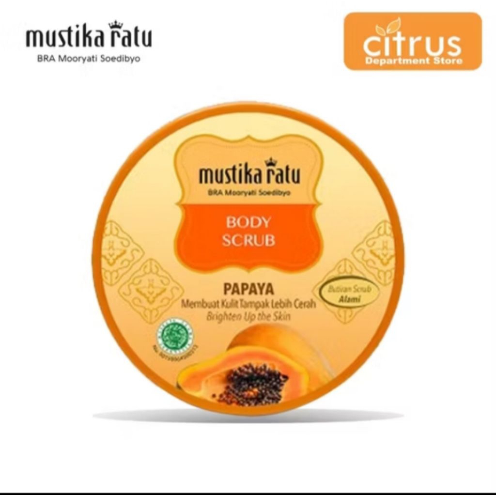 Mustika Ratu Papaya Body Scrub 200gr/Lulur Badan