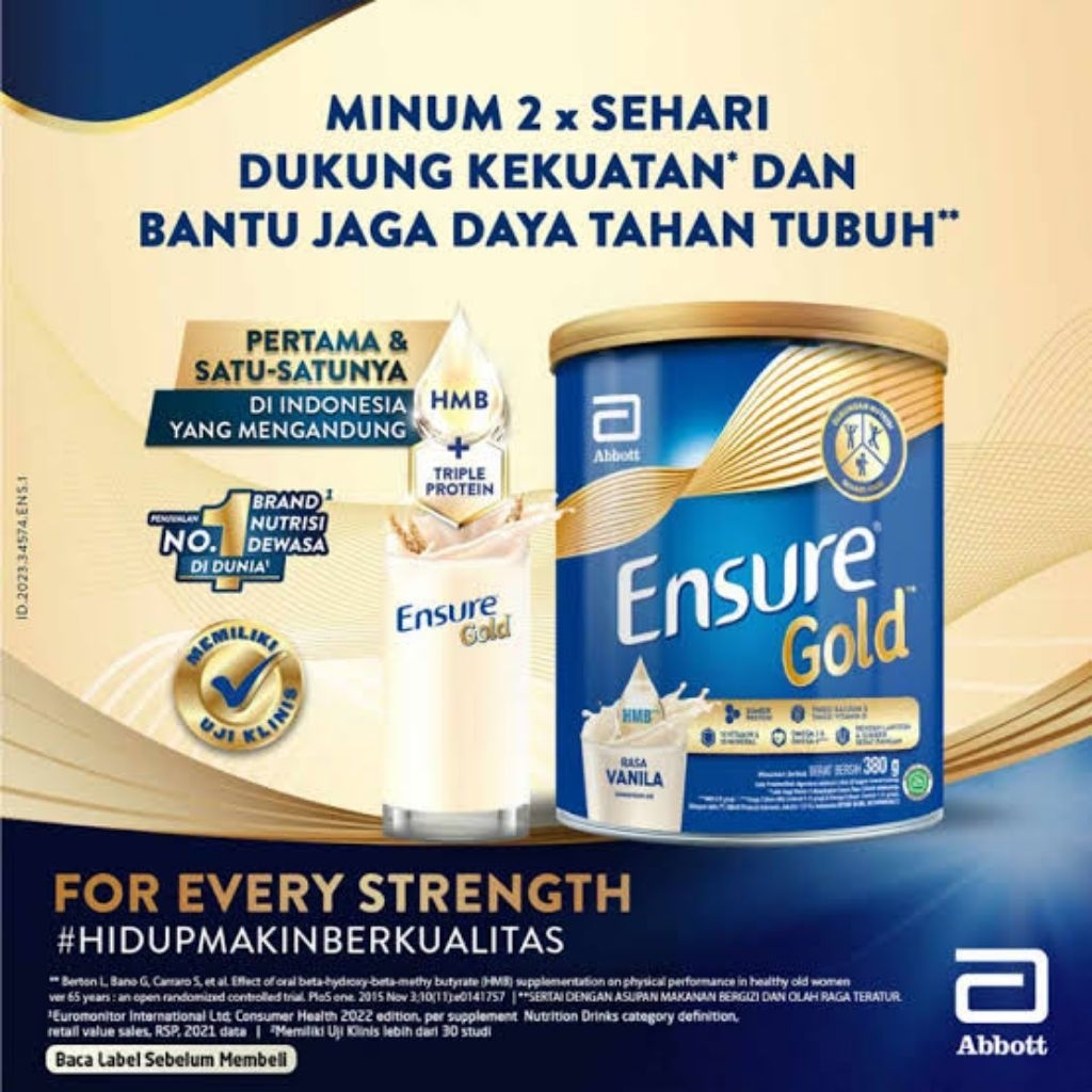 Ensure gold 380gr 380 380g Vanilla Coklat