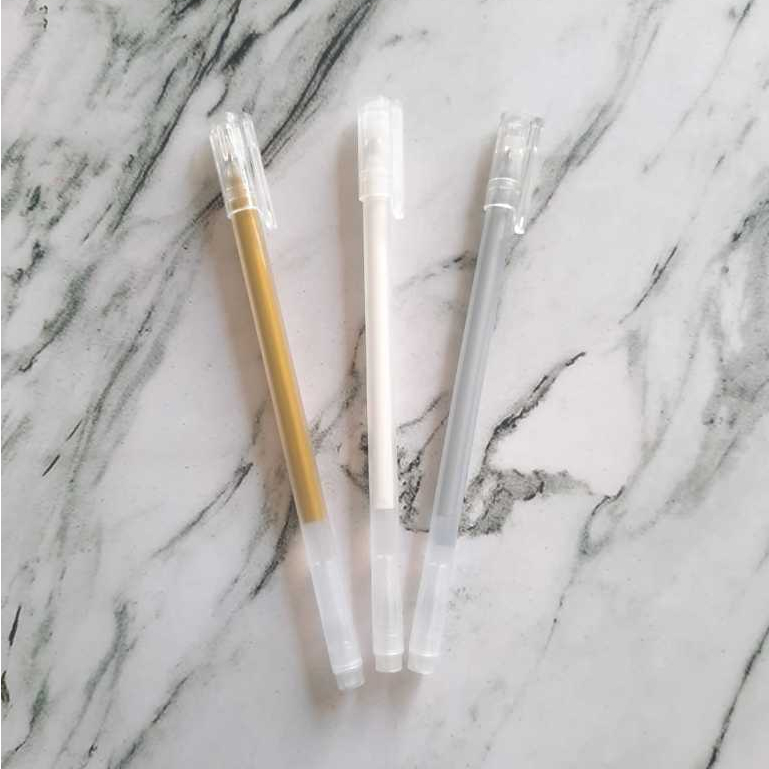 

Pulpen Tinta Warna 1 pcs Gel Pen/Warna Gold, Silver dan Putih