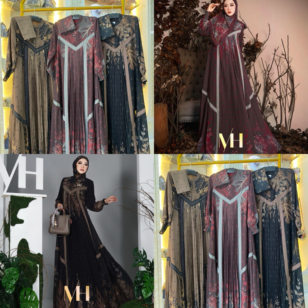 [MOTIF HAWA] GAMIS PREMIUM ORI “THE LEAF MAGNOLIA SERIES” BY MOTIF HAWA