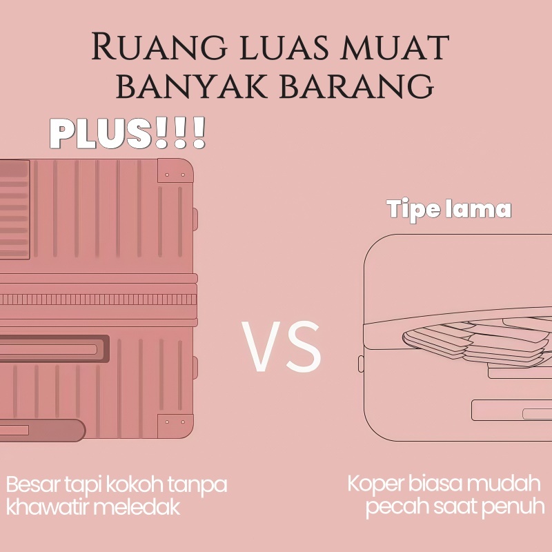Jzr Suitcase 20 Inch Koper Koper Kabin Bagasi Koper Tas Travel Polo Besar Anak Perempuan Kabin