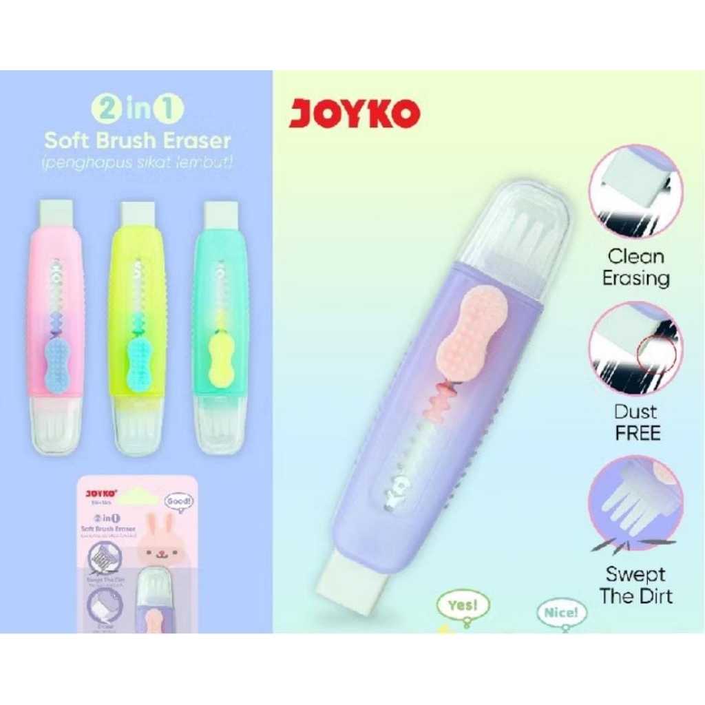 

Penghapus Eraser Joyko ER-145 2 In 1 Soft Brush Eraser