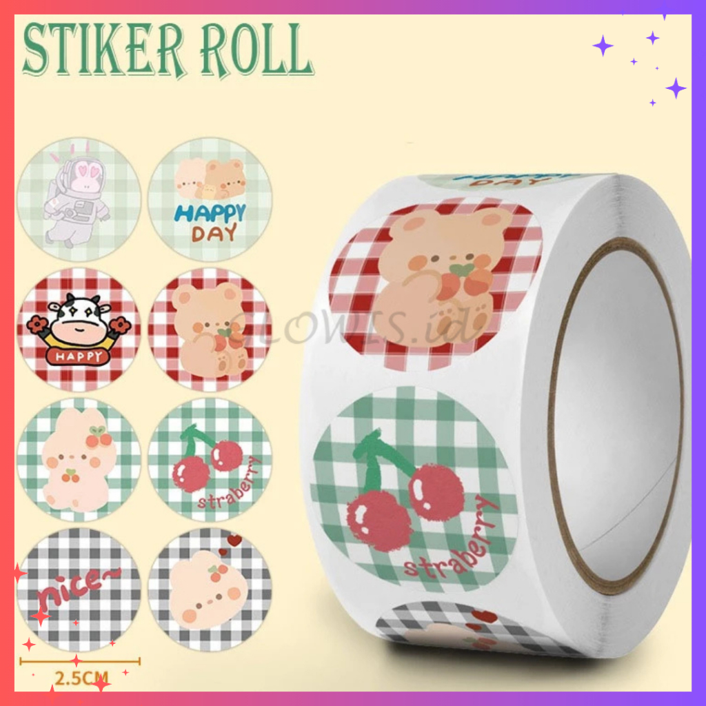 

Stiker Bulat Label Thank You Karakter Cute 500 Pcs 2.5cm - ST001