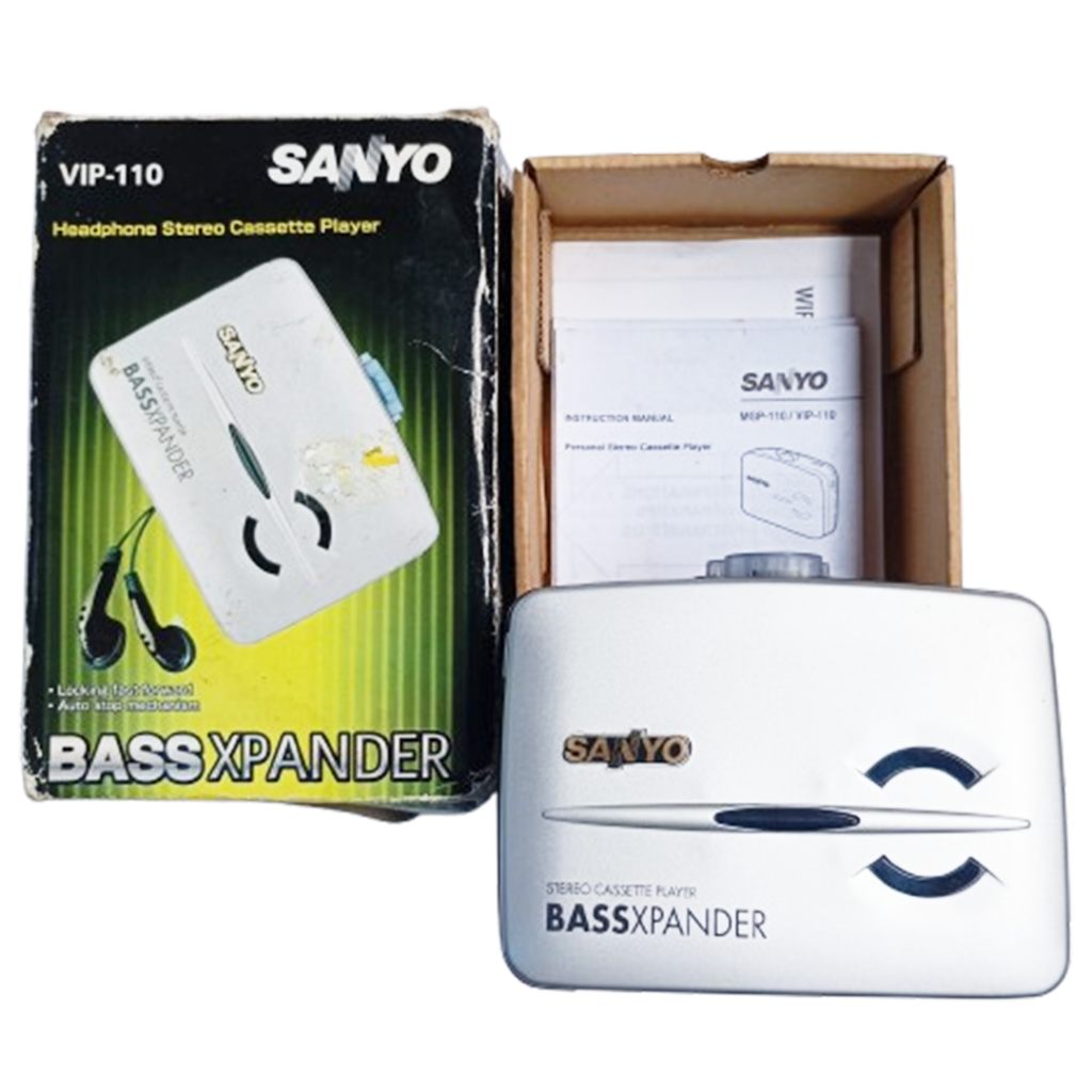 audio - walkman sanyo vip-110 stereo cassette tape player - pemutar kaset pita"