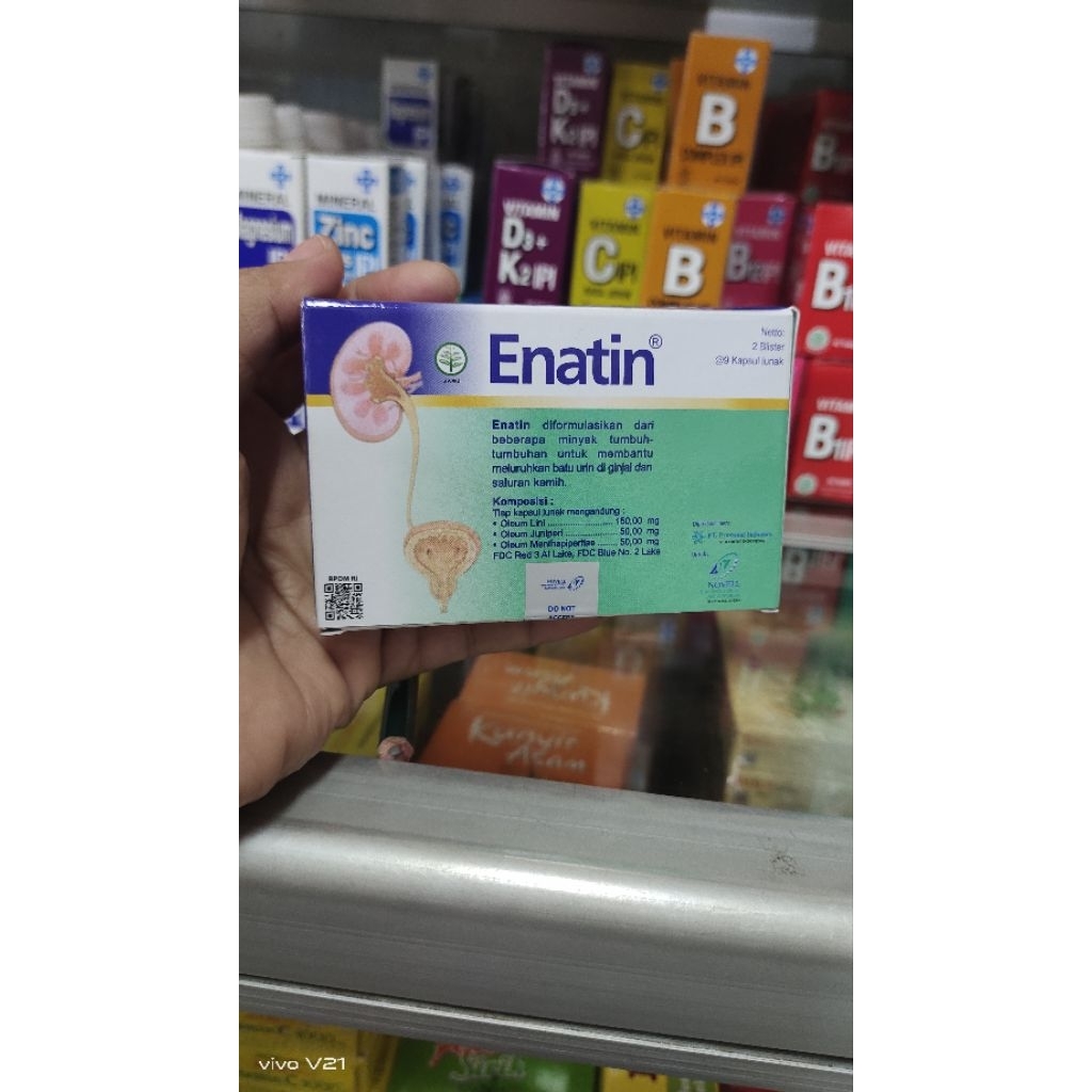 Enatin Blister 9 Kapsul Obat Herbal Batu Ginjal