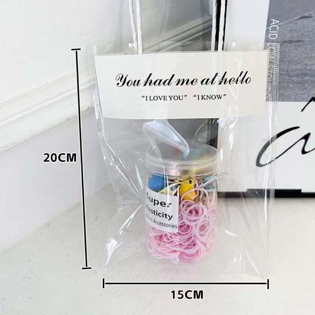 

[Ready Stock] Plastik Pouch Bening Aesthetic 15x20cm ✨ Kemasan Goodie Bag Lucu | Tas Plastik Gift / Souvenir