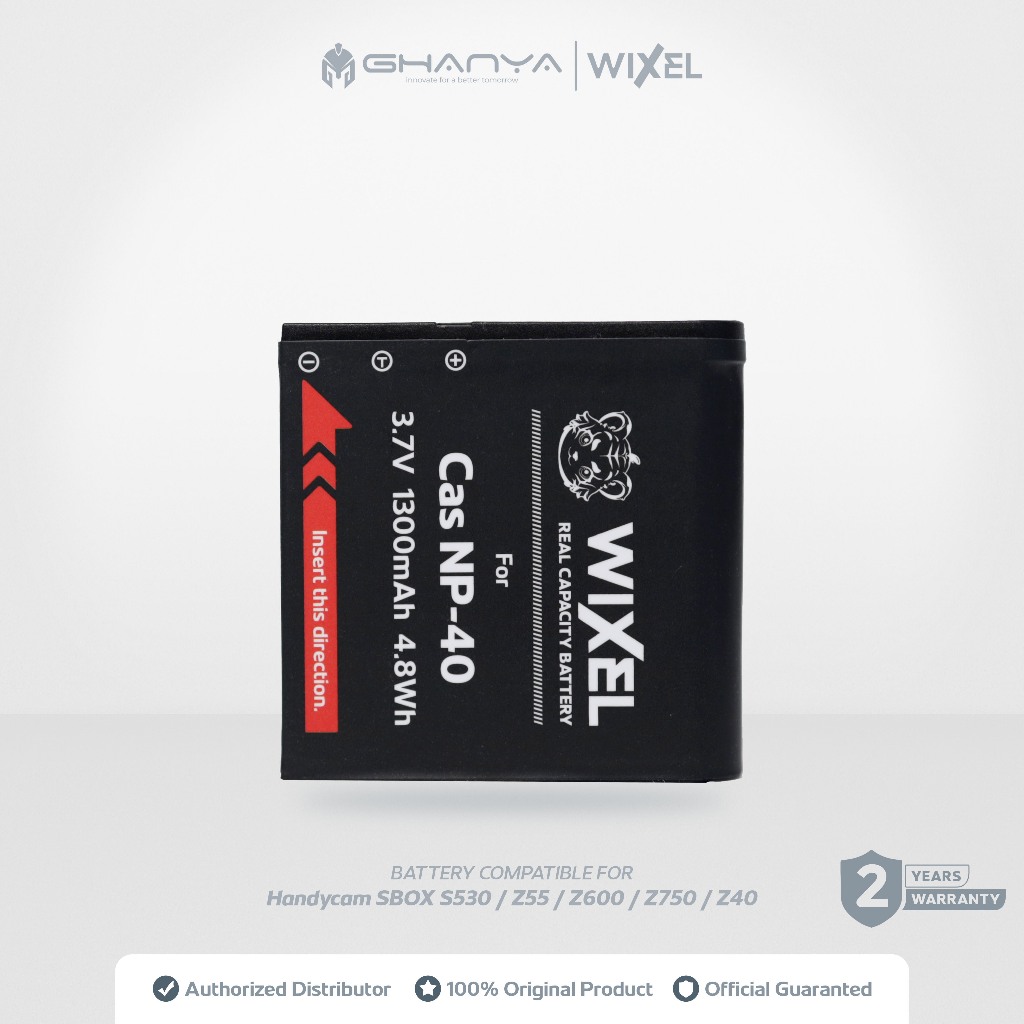 WIXEL Baterai Kamera CAS NP-40 for Casio Exilim EX FC160 FC100 FC150 Z50 Z55 Z57 Z100 Z200 Z300 Z400