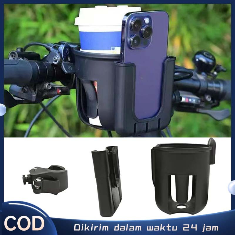 2-in-1 Holder Minuman Di Motor Rotasi 360° Cup Holder Spion Motor Dp Cup Holder Motor Holder Minuman