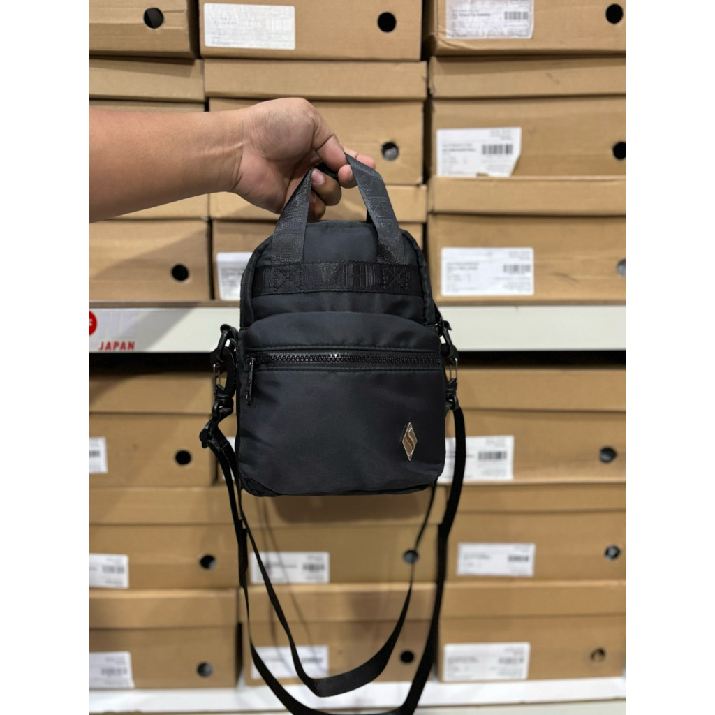 TAS SKECHERS MINI SLING BAG BLACK SKEBPT8119BK TAS SELEMPANG WAIST BAG ORIGINAL