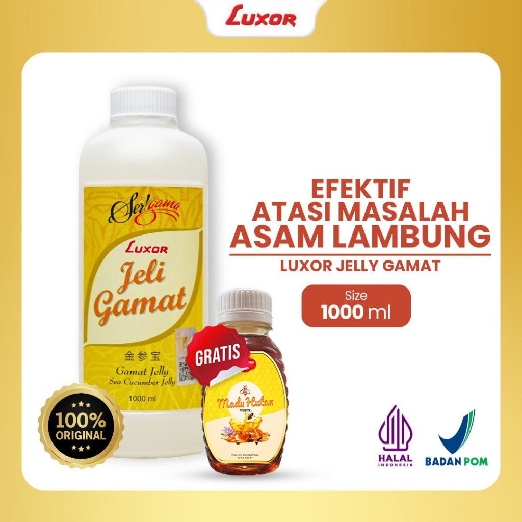 Jelly Gamat Luxor 350ML/1000ML Original I Luxor Jeli Gamat Sea Cucumber | Jelly Gamat Luxor Asli