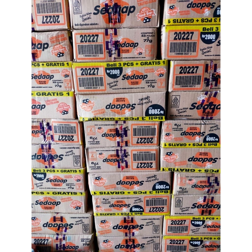 

1 KARTON KECAP SEDAAP KEDELAI HITAM 77g ISI 48pcs