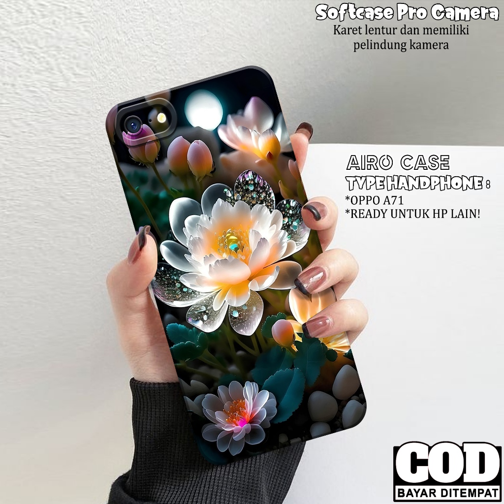 Case OPPO A71 - Softcase OPPO A71 - Fashion Case BUNGA - Casing OPPO A71 - Softcase Pro Camera - Tpu