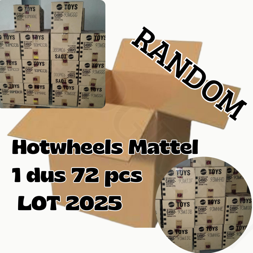 mainan anak diecast Hotwheels Hotwheels 1 dus isi 72pcs LOT RANDOM 2025