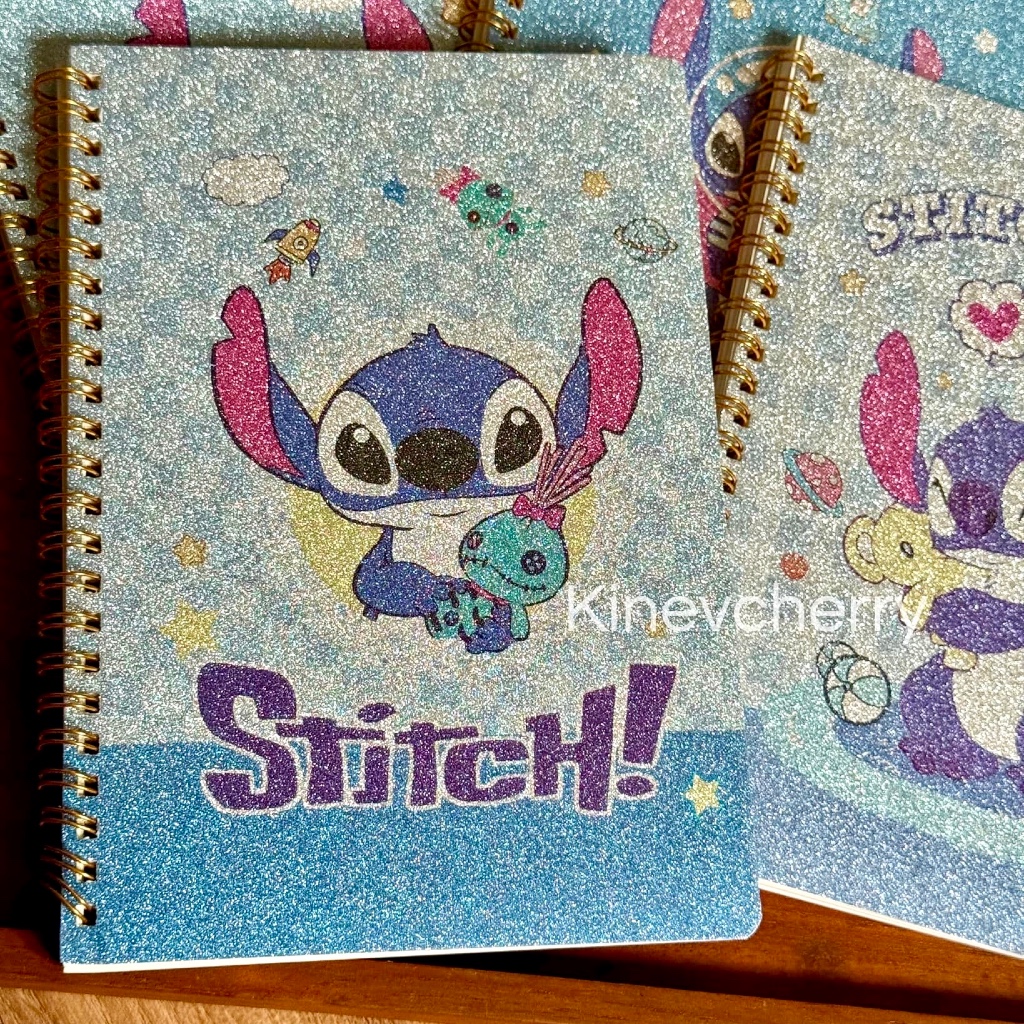 

Buku Ring A5 STITCH Glitter Buku Sekolah Lucu