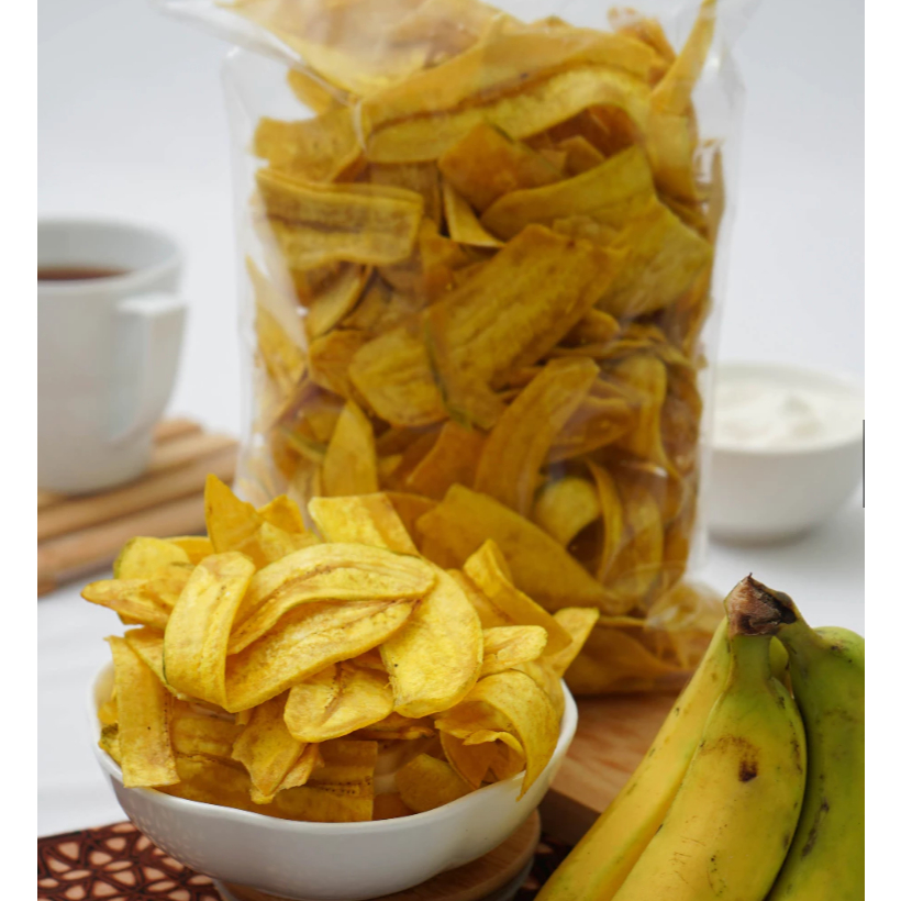 

BEST SELLER keripik Pisang / keripik pisang gurih asin original Kemasan 250g