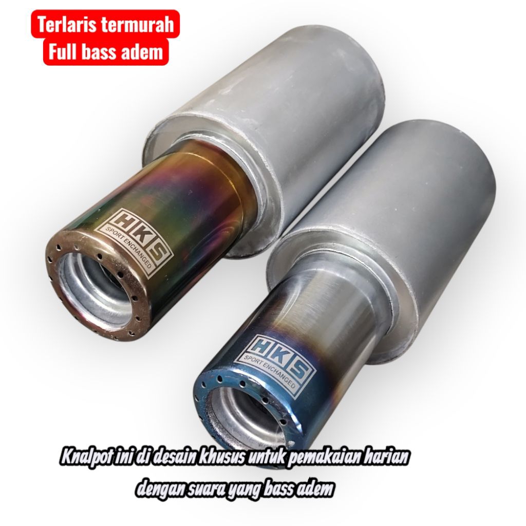 KNALPOT MOBIL HKS GRONEL MINI SUARA BASS ADEM UNTUK SEMUA JENIS MOBIL BENSIN DAN SOLAR
