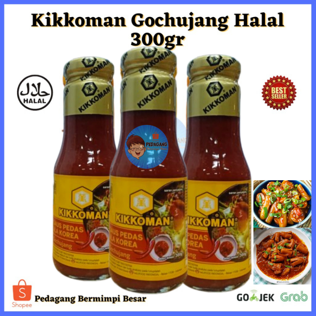 

Kikkoman Gochujang Halal 300gr/| Gochujang Korea Halal/ Saus Gochujang/ Saus Pedas ala Korea Gochujang