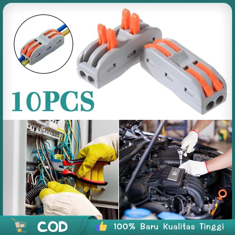 10Pcs Konektor Kabel Sambungan Kabel 2 Wire Conector Kabel Listrik Konektor Terminal