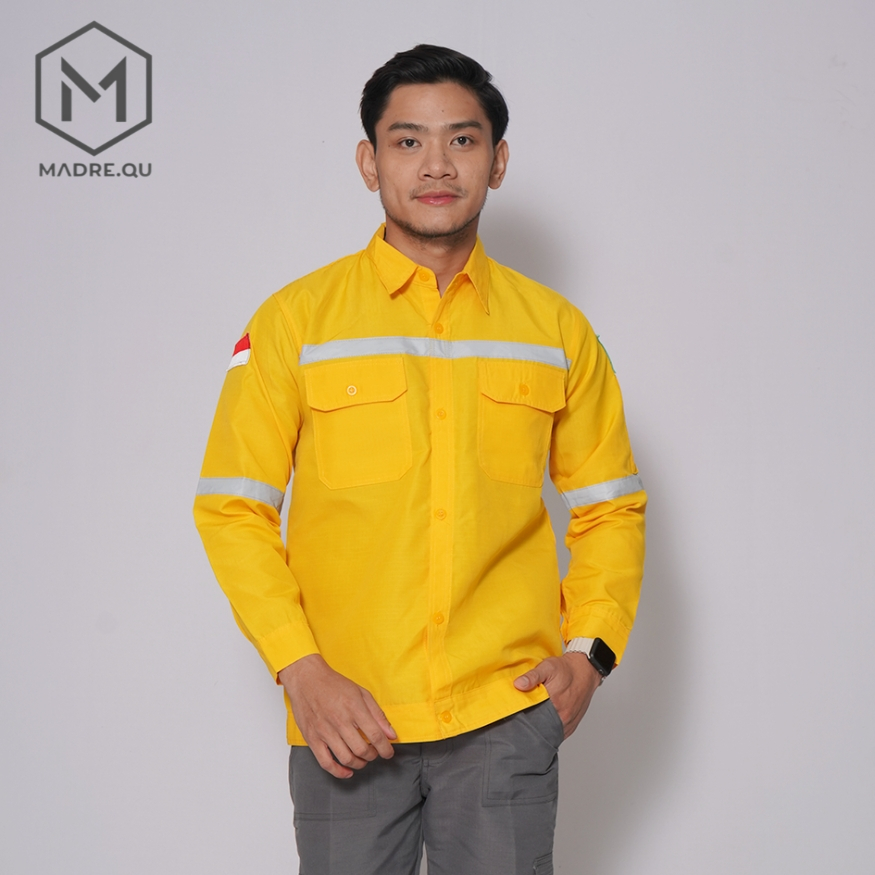 Baju Wearpack Safety Proyek Reflektor Lengan Panjang Ribstop