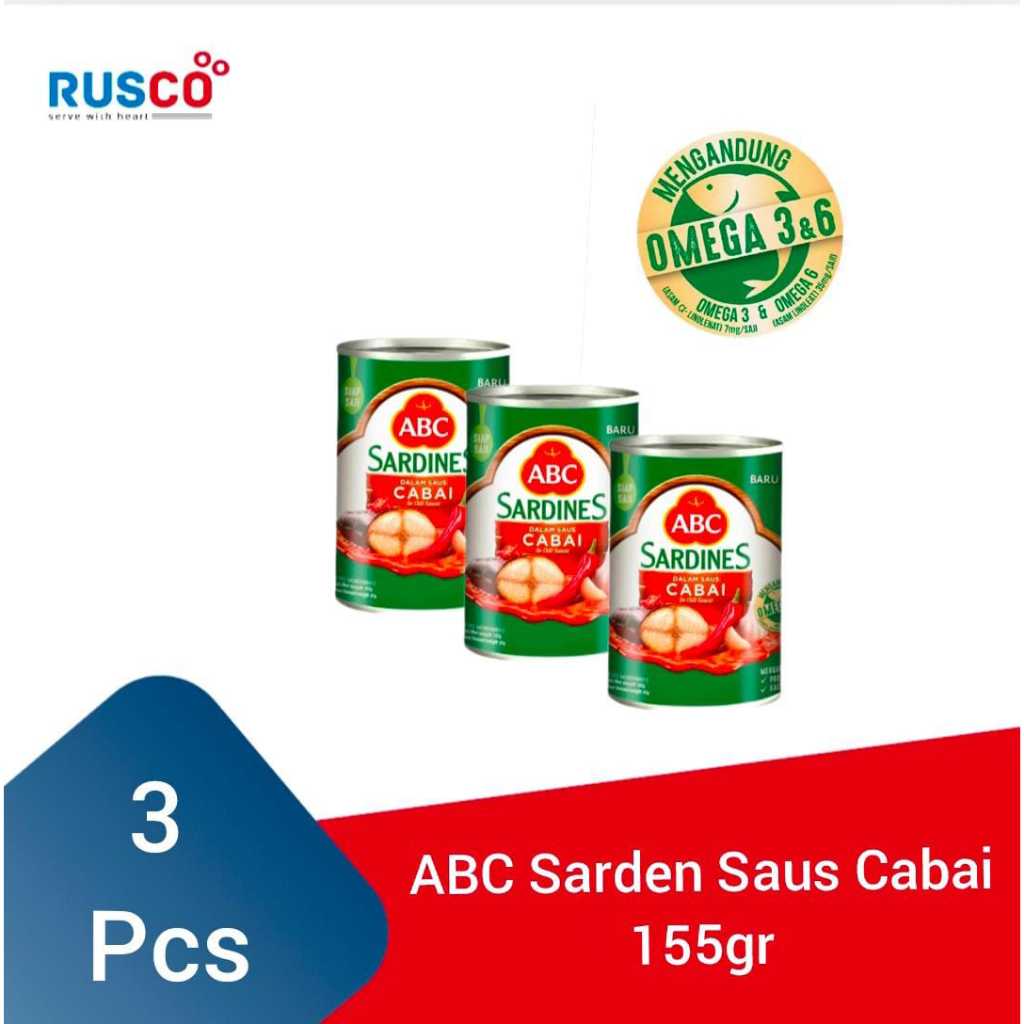 

( Paket 3 pcs ) ABC Sarden Saus Cabai 155g