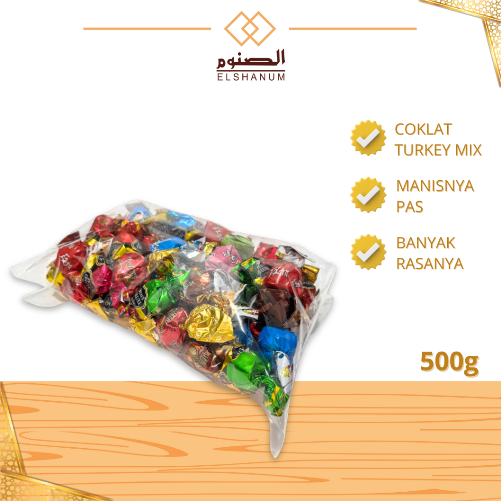 

COKELAT TURKEY MIX 1KG / COKLAT MIX LUMER / COKLAT ORIGINAL / OLEH OLEH HAJI DAN UMROH