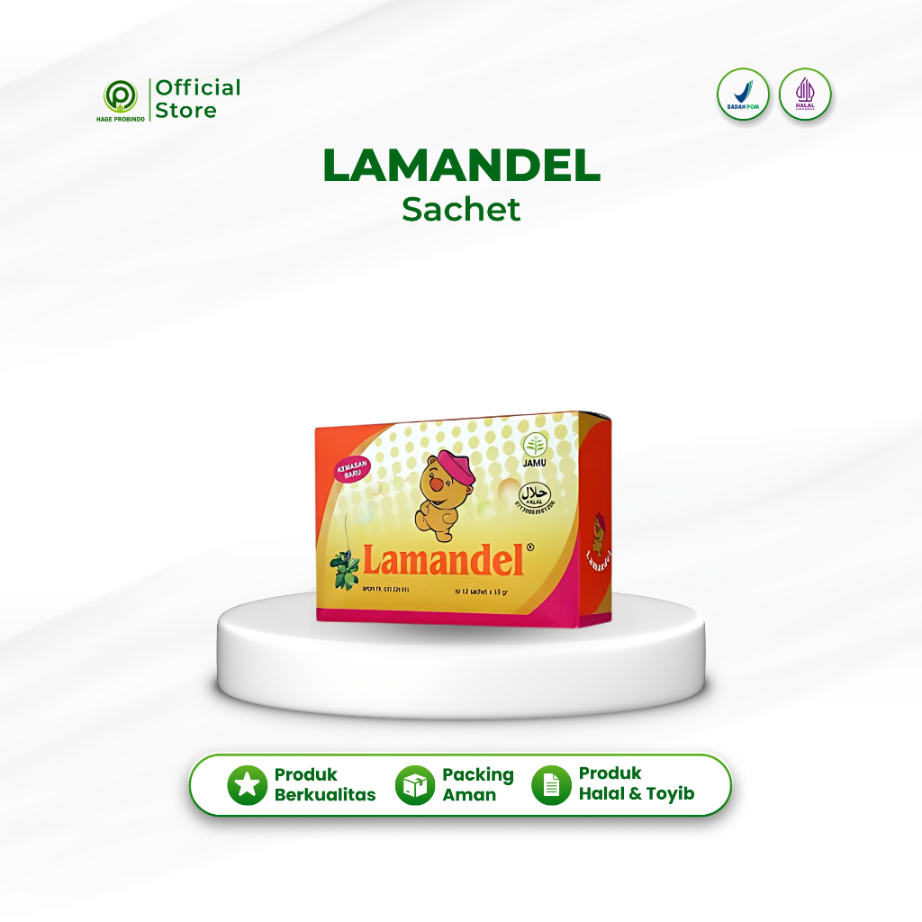 

LAMANDEL KOTAK (Isi 12 Sachet)Minuman Herbal Atasi Amandel Radang dan Sakit Tenggorokan