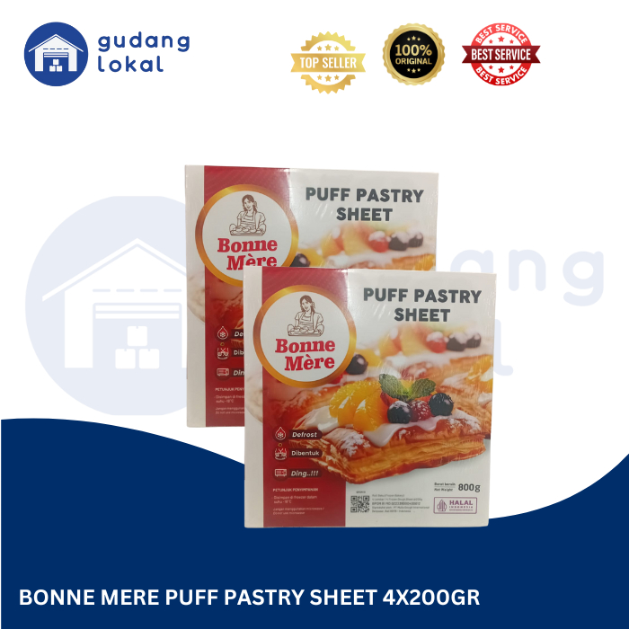 

BONNE MERE PUFF PASTRY SHEET 4X200GR