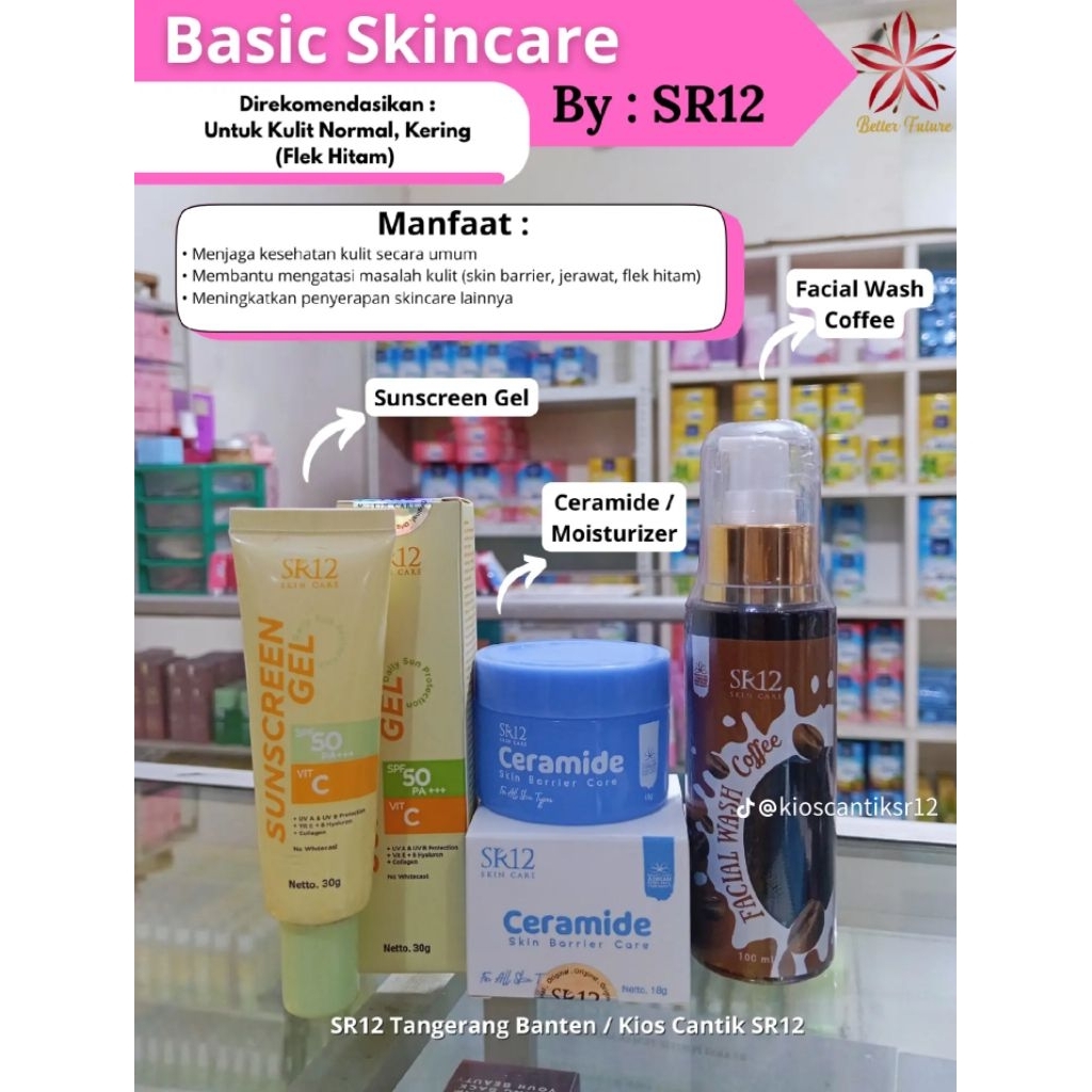 SR12 - BASIC SKINCARE SR12 ( untuk kulit Normal / Flek Hitam )