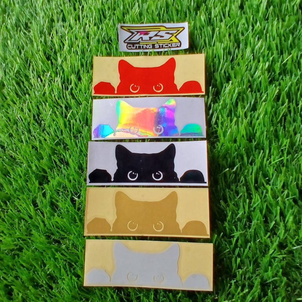 sticker cutting kucing lucu sticker kucing ngintip