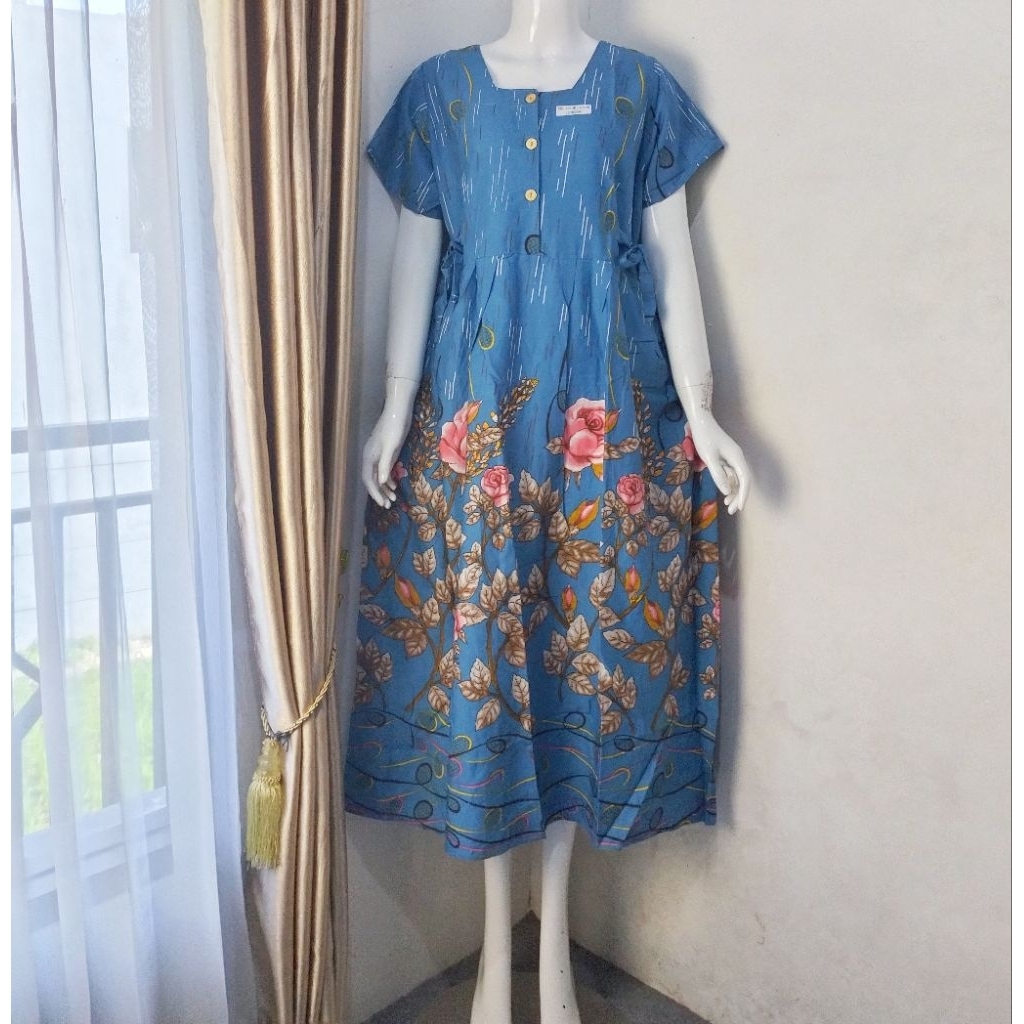 BATIK H.A.P Daster Chibi Lengan Pendek Panjang Semata Kaki Busui Friendly Motif Kekinian / Grosir Da