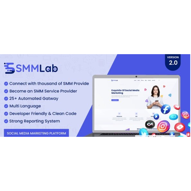 Source Code Aplikasi SMMLab v3.3 - Platform SMM Panel & Pemasaran Media Sosial