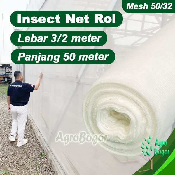 Insect Net Lebar 3, Lebar 2 Tanpa Sambungan, Uk. 3 x 50 meter, 2 x 50 meter 1 Roll
