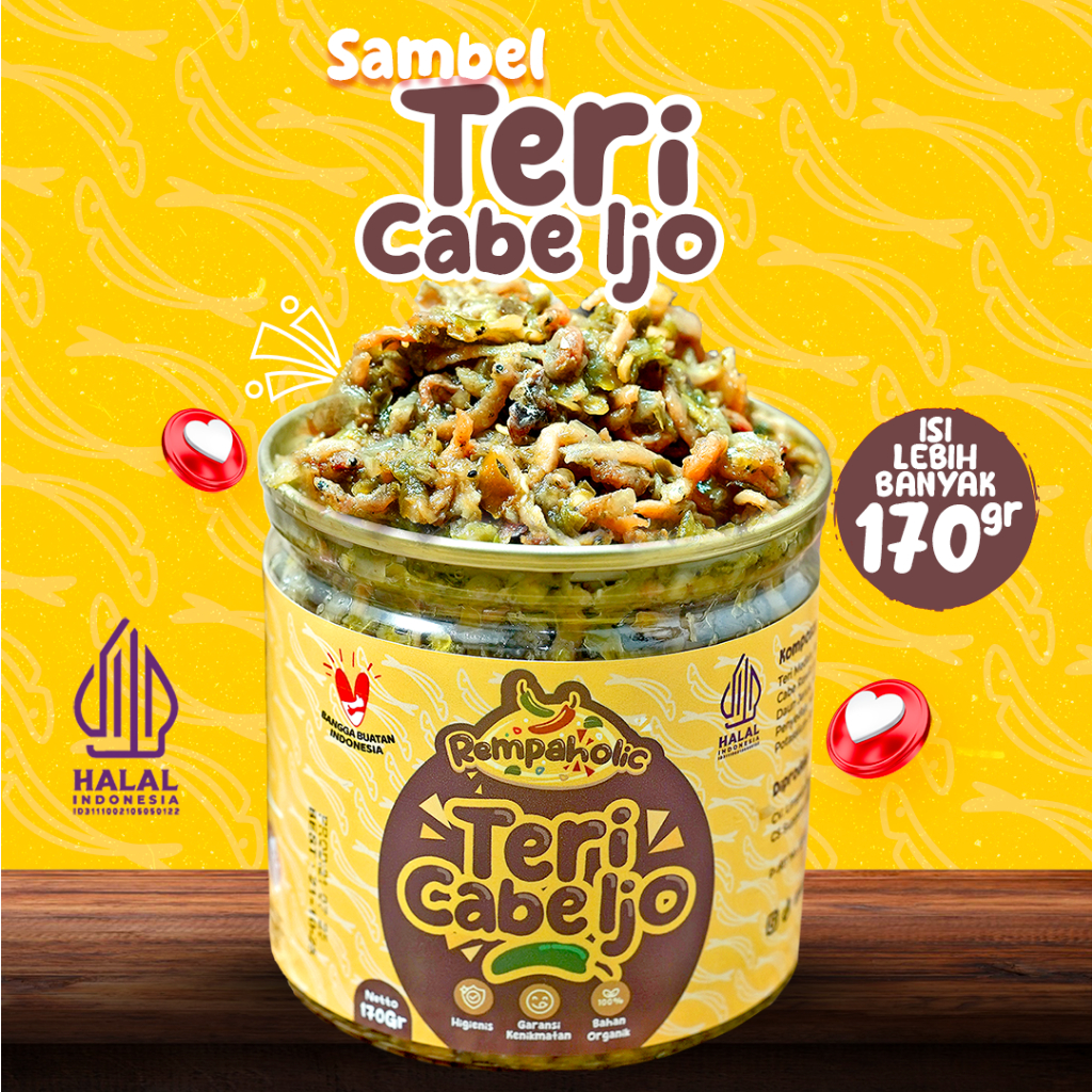 

Rempaholic - Sambal Teri Cabe Ijo 170g - Sambel Pedas Enak Dan Praktis