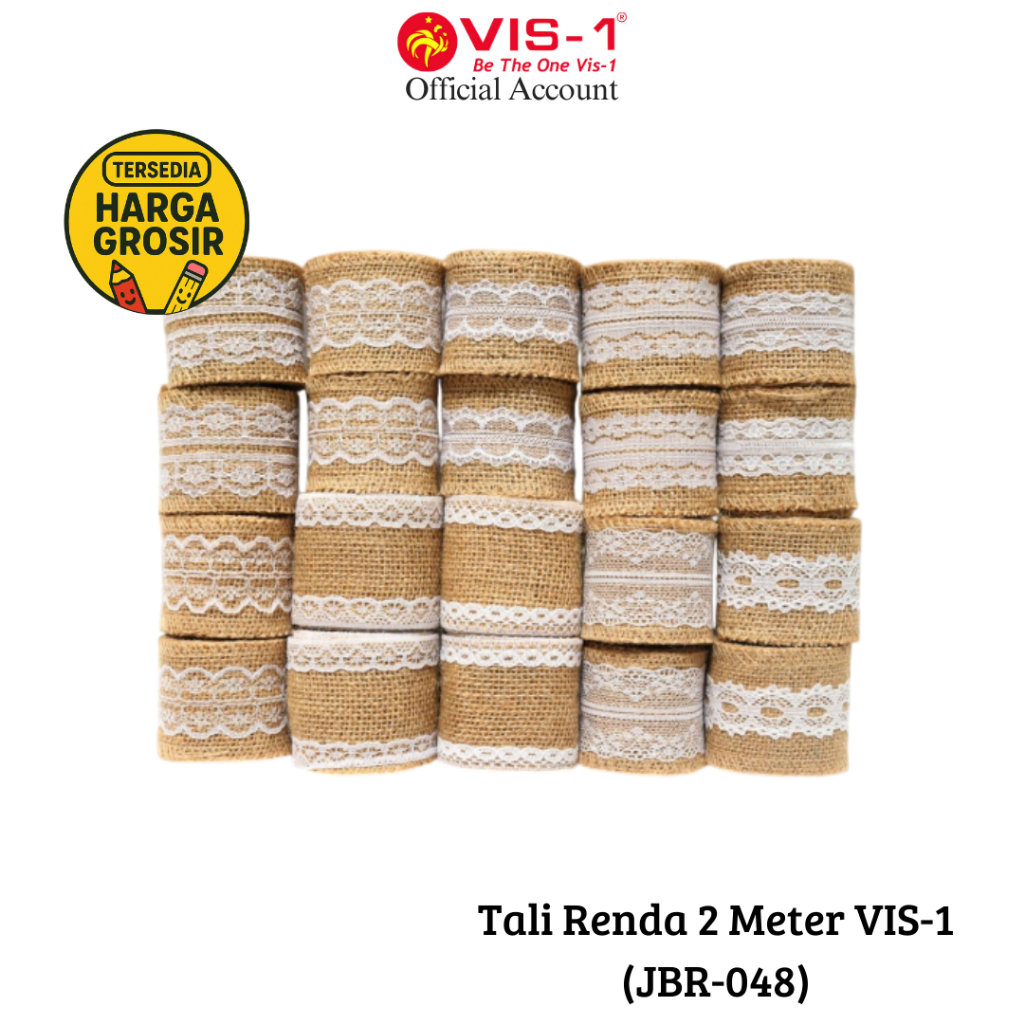 

VIS-1 Tali Renda kode JBR-048 / Tali Jute / Tali Rami / Tali Goni / Ukuran 5cm x 2m