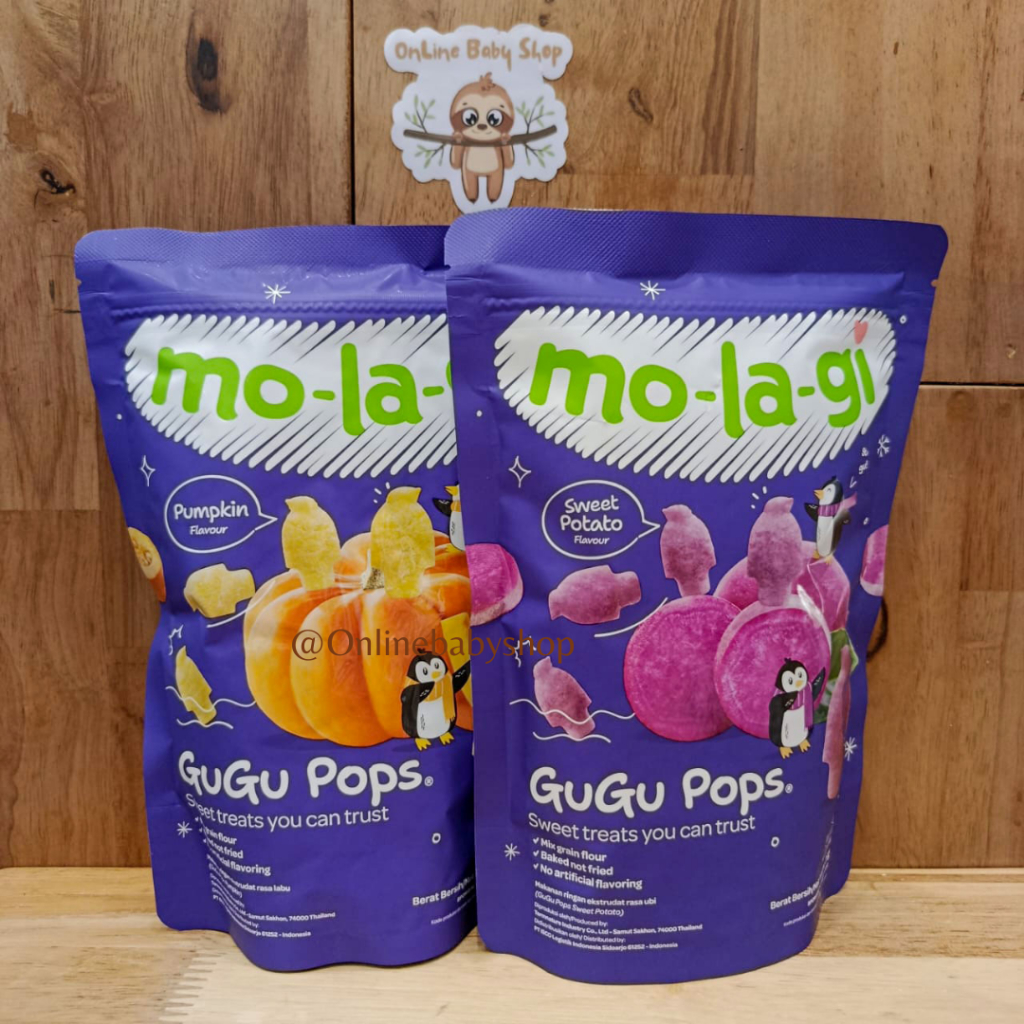 Molagi Gugu Pops 25gr Snack Bayi 7 bulan Tanpa Msg