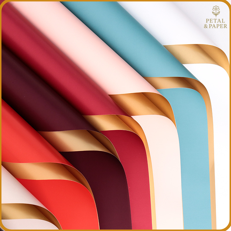 

Kertas Buket Gold BiColor Flower Paper Wrapping Cellophane Bouquet Ecer KB02