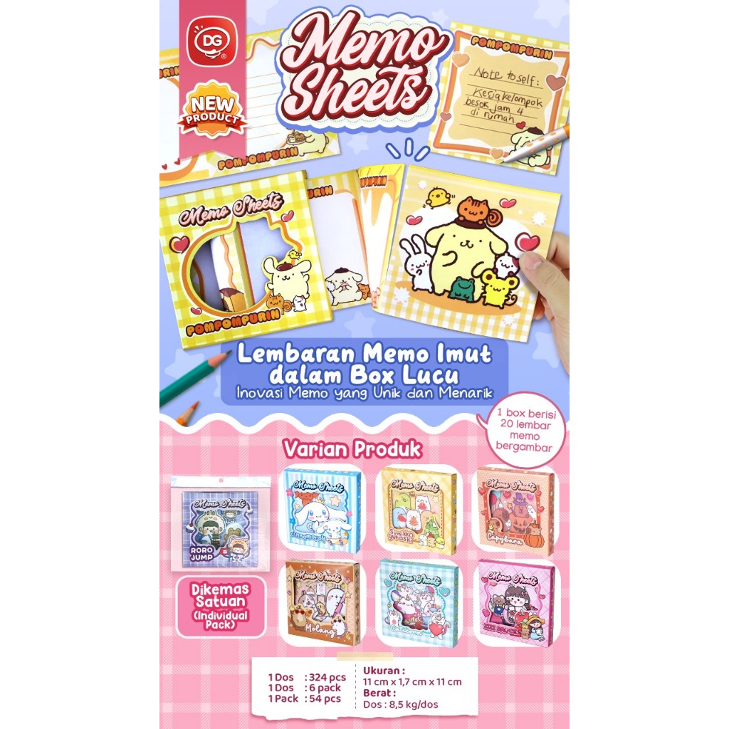 

Rolling Memo Sheet Memo Sheet (isi 20 Lembar ) Memo Tulis Anak Notebook