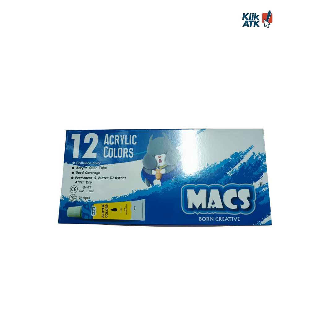 

Cat Acrylic Macs 12 Colours - Per Set