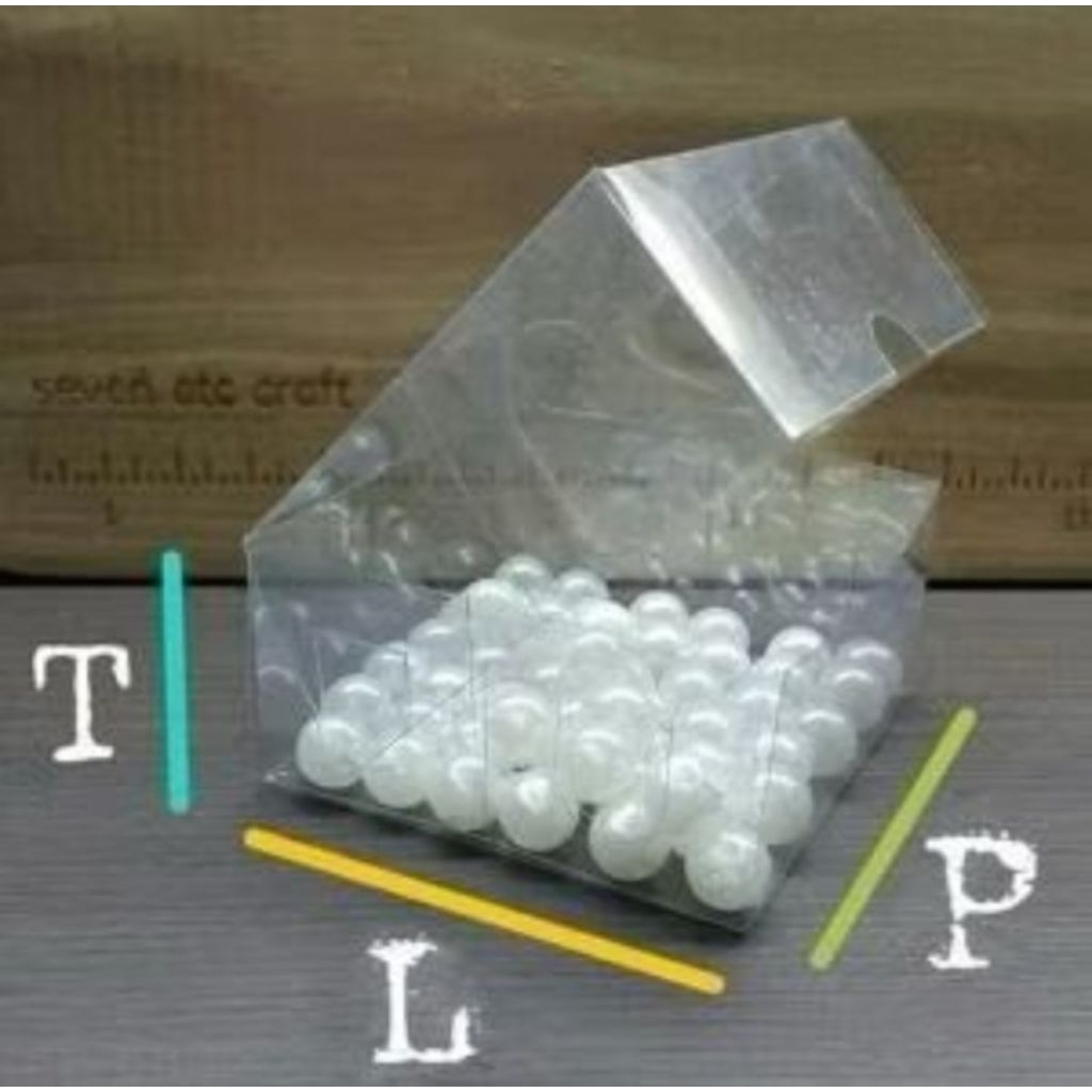 

Kotak Mika Kemasan Souvenir Uk 13 x 13 x 2 Dk