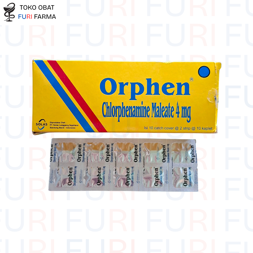 Orphen 1's (10 Kaplet) | Obat Alergi Biduran Gatal-Gatal Bentol Bersin-Bersin