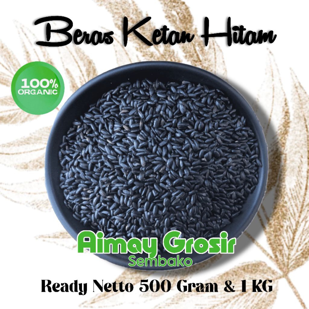 

(BISA COD)BERAS KETAN HITAM 100% ASLI ORGANIK 500gram