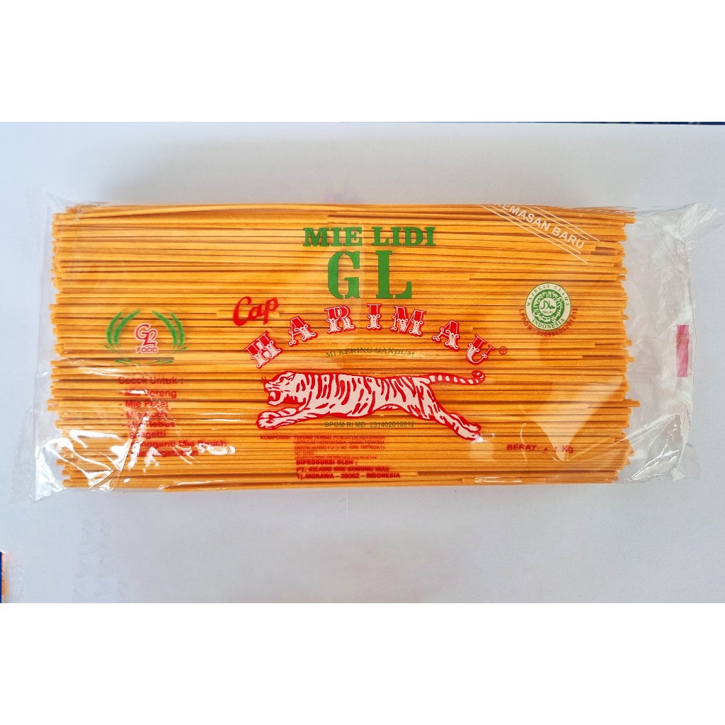 

MIE LIDI GL HARIMAU/MIE LIDI MEDAN CAP HARIMAU MEDAN/MIE LIDI 1 KG