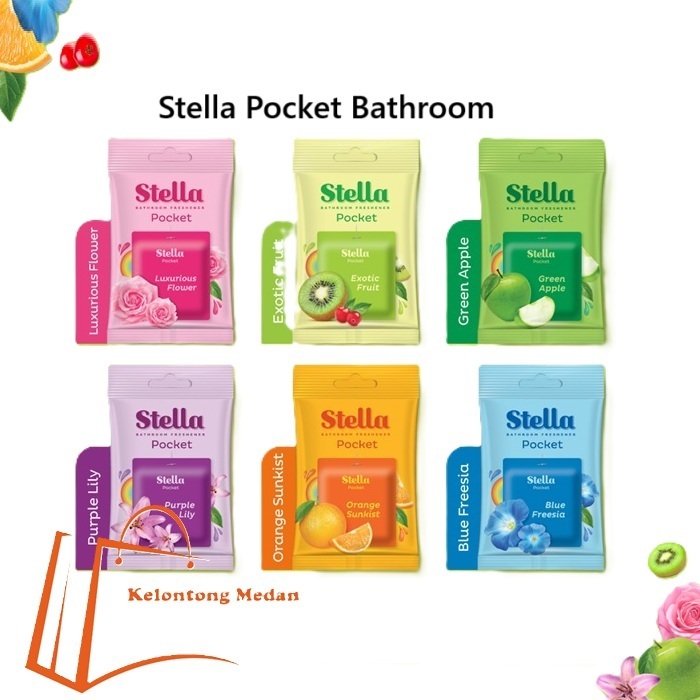 [ 1box 6pcs ] Stella POCKET BATHROOM Pewangi kamar mandi berbagai varian wangi isi 10 gram